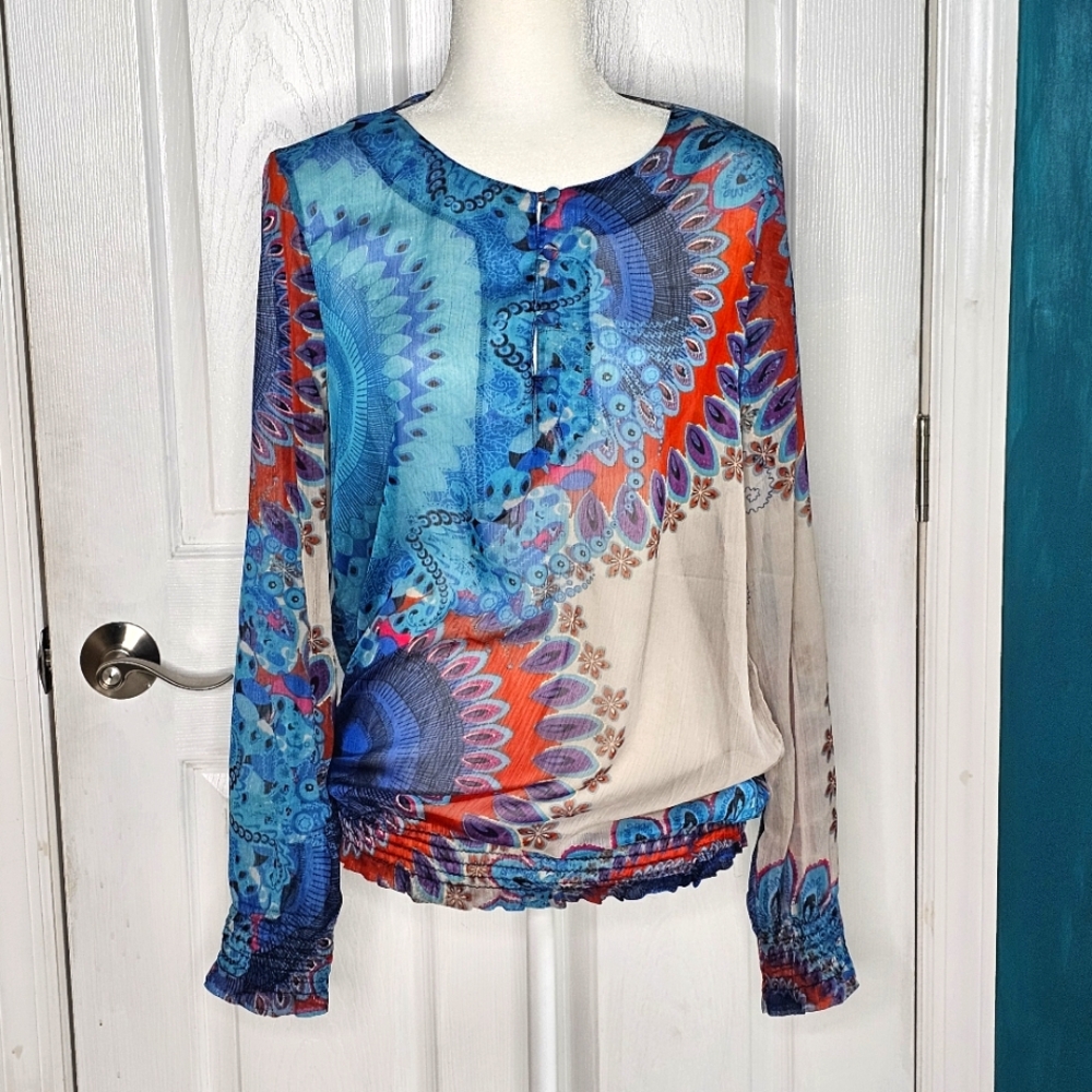 Desigual Sheer Top Large